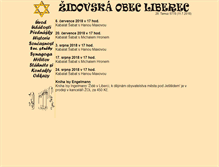 Tablet Screenshot of kehila-liberec.cz